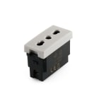 ALPHA ELETTRONICA - Presa bipasso 2 Poli 10/16 A+T, 250V - Serie Astra