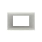ALPHA ELETTRONICA - Placca 3 moduli grigia silver - Serie Astra