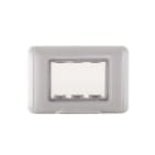 ALPHA ELETTRONICA - Placca stagna 3 moduli IP55 - Serie Astra