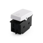 ALPHA ELETTRONICA - Pulsante unipolare 250V 10A - con simbolo campanello - Normalmente aperto - Serie Be-Bop