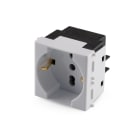 ALPHA ELETTRONICA - Presa universale P40 2 Poli + T 10/16A, 250V - Serie Be-Bop