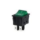 ALPHA ELETTRONICA - Interruttore luminoso - Verde - 2P - DPST - ON/OFF - 15A@250V - 4 term. faston 6,3