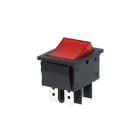 ALPHA ELETTRONICA - Deviatore - Rosso - 2P - DPDT - ON/ON - 15A@250V - 6 term. faston 6,3