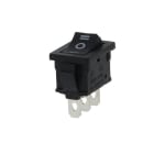 ALPHA ELETTRONICA - Deviatore - Nero - 1P - SPDT - ON/OFF/ON - 6A@250V - 3 term. faston 4,8