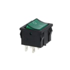 ALPHA ELETTRONICA - Interruttore luminoso - Verde - 2P - DPST - ON/OFF - 6A@250V - 4 term. faston 4,8