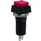 ALPHA ELETTRONICA - Pulsante bistabile - Rosso - 1P - SPST - ON/OFF - 1A@250Vac - 2 term. a saldare
