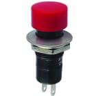 ALPHA ELETTRONICA - Pulsante bistabile - Rosso - 1P - SPST - ON/OFF - 1A@250Vac - 2 term. a saldare