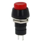 ALPHA ELETTRONICA - Pulsante - Rosso - 1P - SPST - OFF/(ON) - N.A. - 1A@250Vac - 2 term. a saldare
