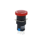ALPHA ELETTRONICA - Pulsante a fungo per emergenza- Rosso - 2P - DPDT - ON/ON - 3A@250Vac - 6 term. a saldare