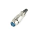 ALPHA ELETTRONICA - Presa XLR con serracavo in gomma - 4 poli
