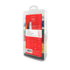 ALPHA ELETTRONICA - Kit guaine termorestringenti basso profilo - Poliolefina - Restringimento 2:1 - 100 spezzoni da 95mm - vari colori