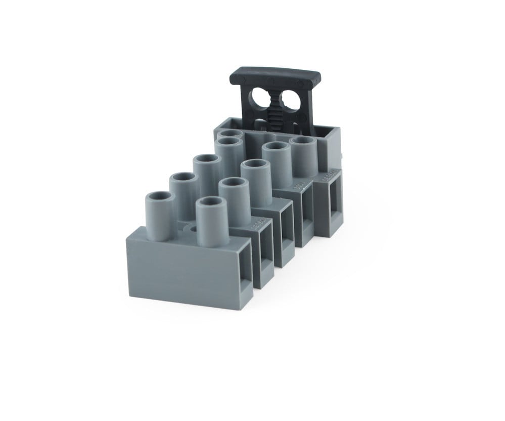 ALPHA ELETTRONICA - Morsetto passante 0,5-2,5mm² - 22-14AWG - 5P con porta fusibile 5x20mm