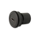 ALPHA ELETTRONICA - Presa passante da pannello USB 3.1 Tipo C - Presa USB 3.1 Tipo C - ø22mm - Nero