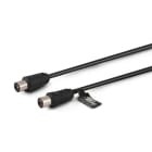 ALPHA ELETTRONICA - Cavo da spina TV Coax Ø9,5mm a presa TV Coax Ø9,5mm - Nero - 1m