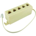 ALPHA ELETTRONICA - Adattatori telefonici modulari RJ11 / RJ14 6P4C da 1 spina a 5 prese