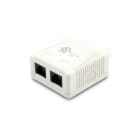 ALPHA ELETTRONICA - Doppia presa modulare Cat.5e da parete - Non schermata
