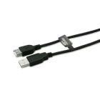 ALPHA ELETTRONICA - Cavo USB 2.0 da USB tipo-A maschio a USB tipo-A femmina - 0,48 Gbps - 3m - Nero