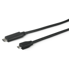 ALPHA ELETTRONICA - Cavo USB 2.0 da USB tipo-C maschio a USB micro-B maschio - 0,48 Gbps - 1m - Nero