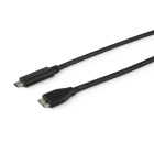 ALPHA ELETTRONICA - Cavo USB 3.2 da USB tipo-C maschio a USB micro-B maschio - 5 Gbps - 1m - Nero