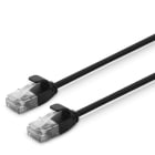 ALPHA ELETTRONICA - Cavo di rete Patch Slim in Rame Cat. 6 Nero U/UTP LSZH 2m
