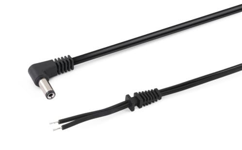 ALPHA ELETTRONICA - Cavo DC con spina ø5,5-2,5mm e passacavo - contatto 12mm