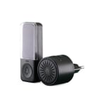 ALPHA ELETTRONICA - Kit campanello wireless nero con pulsante cinetico fino a 180m