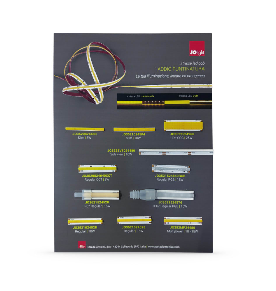 ALPHA ELETTRONICA - Espositore A4 in forex per Strisce Led COB