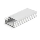 ALPHA ELETTRONICA - Profilo in alluminio anodizzato argento con copertura in PC opaca piana - 2m