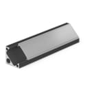 ALPHA ELETTRONICA - Profilo di alluminio ad angolo con copertura in PC opaca piana 2m - Nero