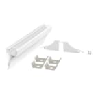 ALPHA ELETTRONICA - Profilo in alluminio verniciato bianco con copertura in PC trasparente piana - 2m - Accessori inclusi