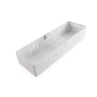 ALPHA ELETTRONICA - Rosone rettangolare 255x80x45mm  verniciato bianco - con staffa e viti - Tasselli esclusi
