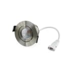 ALPHA ELETTRONICA - Faretto LED da incasso rotondo - 5W - 400mA - Acciaio satinato - Orientabile - Bianco caldo - Serie Flip XL