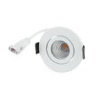 ALPHA ELETTRONICA - Faretto LED da incasso rotondo - 5W - 400mA - Bianco - Orientabile - Bianco caldo - Serie Flip XL