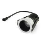ALPHA ELETTRONICA - Faretto LED da incasso rotondo - 4,8W - Nero - Bianco caldo - Serie Atmos