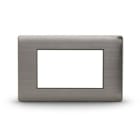 ALPHA ELETTRONICA - Cover segnapasso - Cornice metallizzata grigia - Serie One Frame