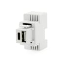 ALPHA ELETTRONICA - Caricatore due porte - USB C PD 20W - USB A 15W - Bianco - Serie K-Wall
