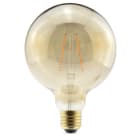 ALPHA ELETTRONICA - Lampada a filamento led globo - 230Vac - E27 - 4,5W - Ambrata - Bianco caldo