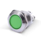 ALPHA ELETTRONICA - Indicatore Led da pannello - Ottone - 24V - morsetto a saldare - Rosso/Verde  - Foro ø22mm