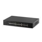 ALPHA ELETTRONICA - Switch Gigabit 24 porte - Unmanaged - con funzione TVCC, VLAN - METALLO