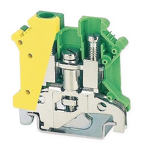 ALPHA ELETTRONICA - Morsetto serrafilo Din PC 0,2÷6mm² giallo-verde