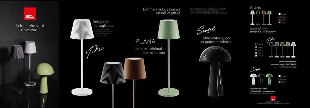 ALPHA ELETTRONICA - Testa Forex 100x35cm - Lampade Tavolo