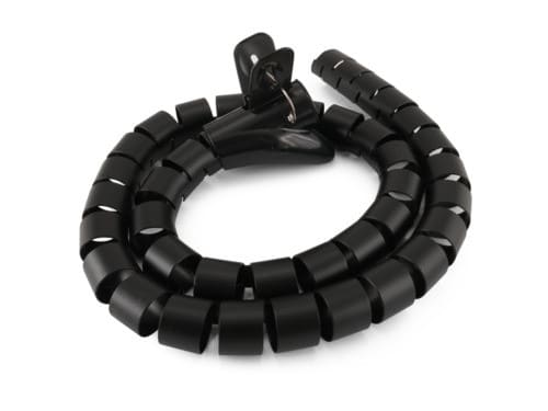 ALPHA ELETTRONICA - Tubo raccogli cavi 1m, ø30mm, nero