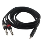 ALPHA ELETTRONICA - Cavo da 2 spine jack ø6,3mm Mono a spina jack ø3,5mm Stereo - 3m