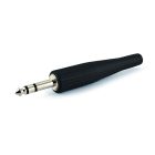 ALPHA ELETTRONICA - Spina jack Ø6,3mm Stereo con guaina in gomma - Nera
