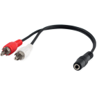 ALPHA ELETTRONICA - Cavo audio stereo da presa Jack Ø3,5mm F a 2 spine RCA M - 0,25m