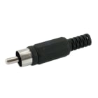 ALPHA ELETTRONICA - Spina coassiale RCA con guidacavo - Nera