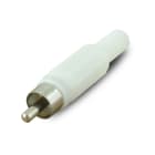 ALPHA ELETTRONICA - Spina coassiale RCA con guidacavo - Bianca