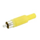 ALPHA ELETTRONICA - Spina coassiale RCA con guidacavo - Gialla