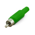 ALPHA ELETTRONICA - Spina coassiale RCA con guidacavo - Verde
