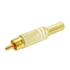 ALPHA ELETTRONICA - Spina coassiale RCA polarizzata con guidacavo a molla - Bianca